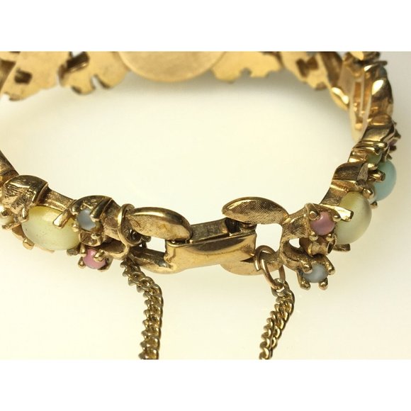 Vintage Fruit Salad Pedre Hidden Dial 17 Jewel Swiss Watch  1960s. Winds & Runs - Picture 10 of 14